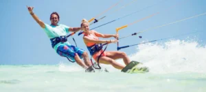 Zanzibar water sports guide covering snorkeling, diving, kitesurfing, kayaking, and other ocean activities.
